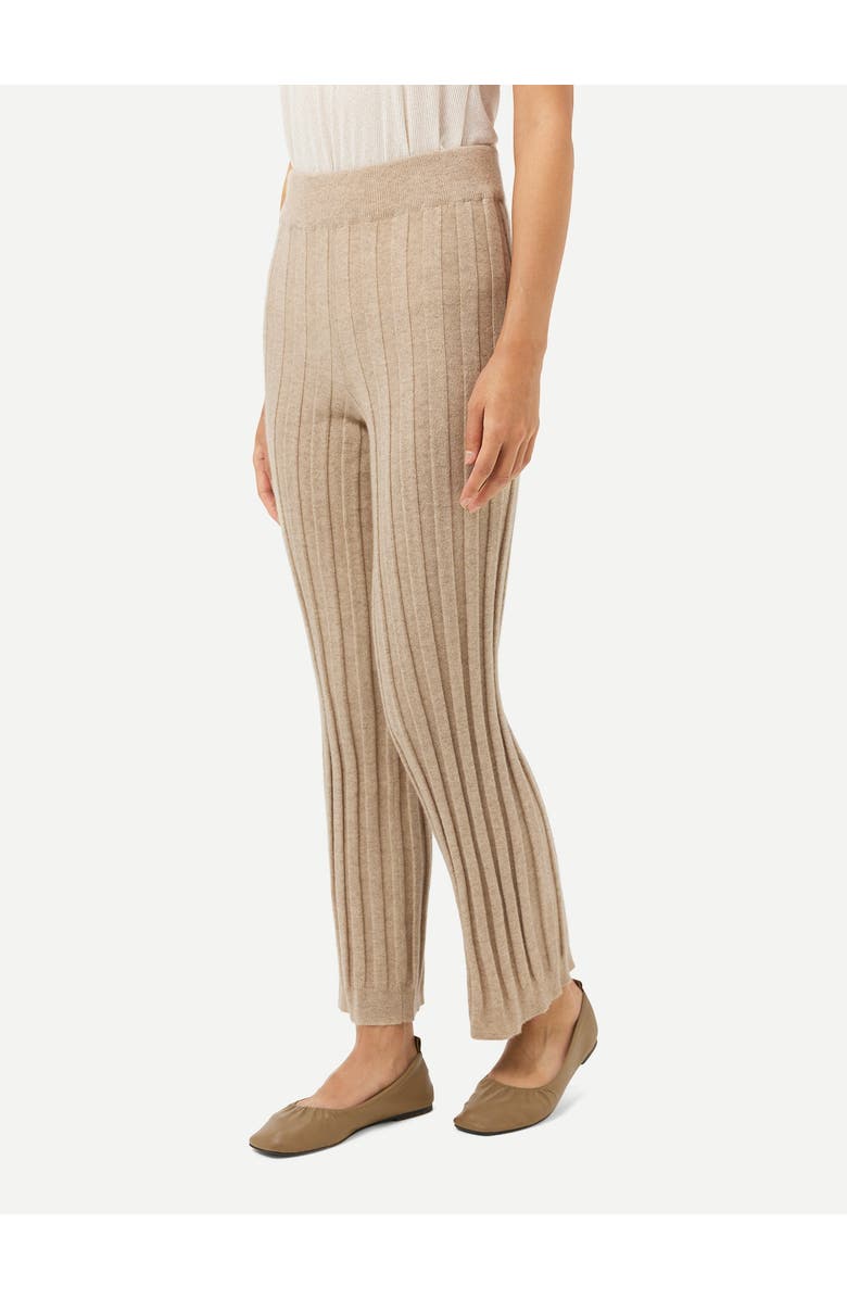 GOBI Mongolian Cashmere Textured Knit Cashmere Pants, Alternate, color, Warm Grey