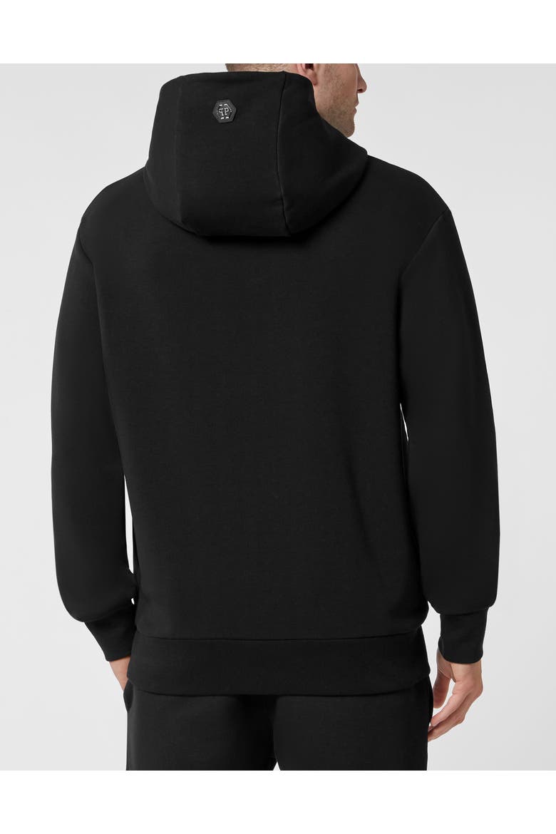 Hooded Sweatshirt Hexagon Men, Alternate, color, black/white