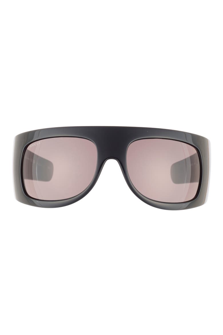 66mm Shield Sunglasses, Main, color, BLACK BLACK GREY