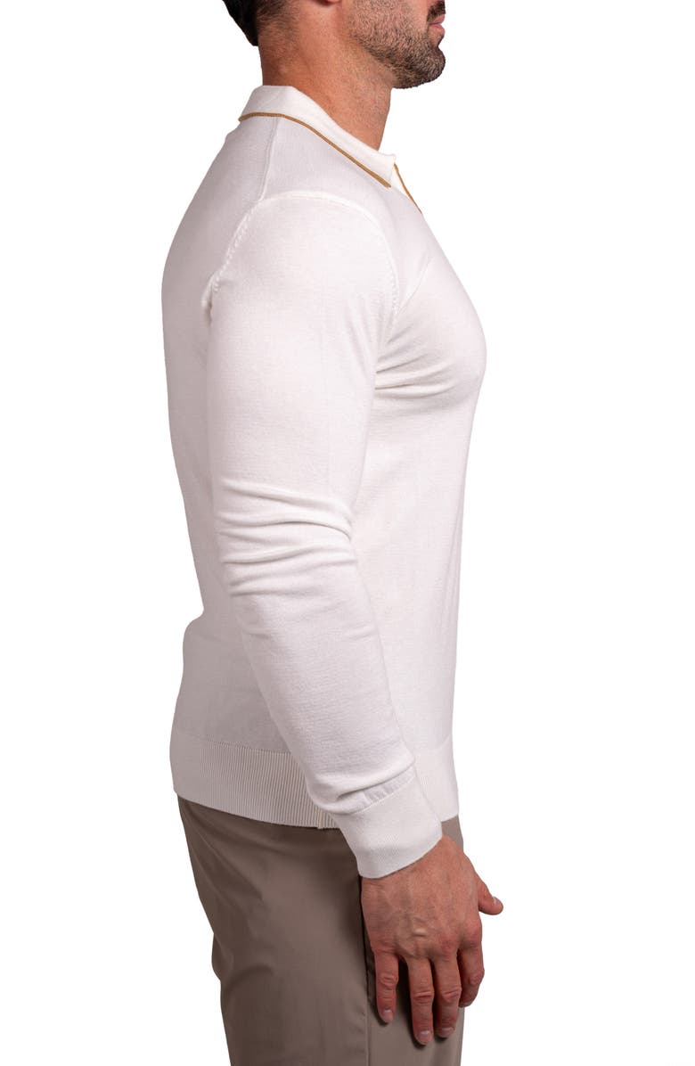 Maceoo Knitted Passion Quarter Zip Sweater, Alternate, color, White