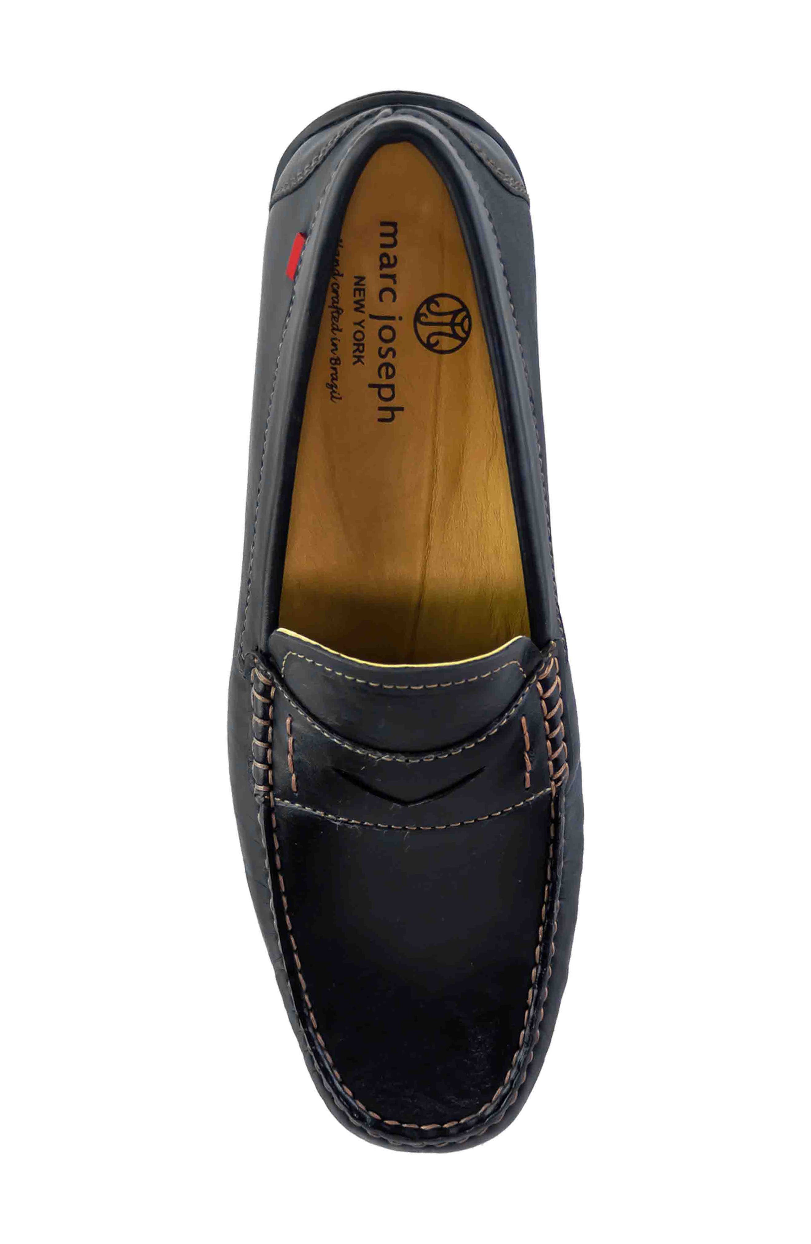 Hamilton Place  Leather Penny Driver Loafer, Alternate, color, BLACK NAPA