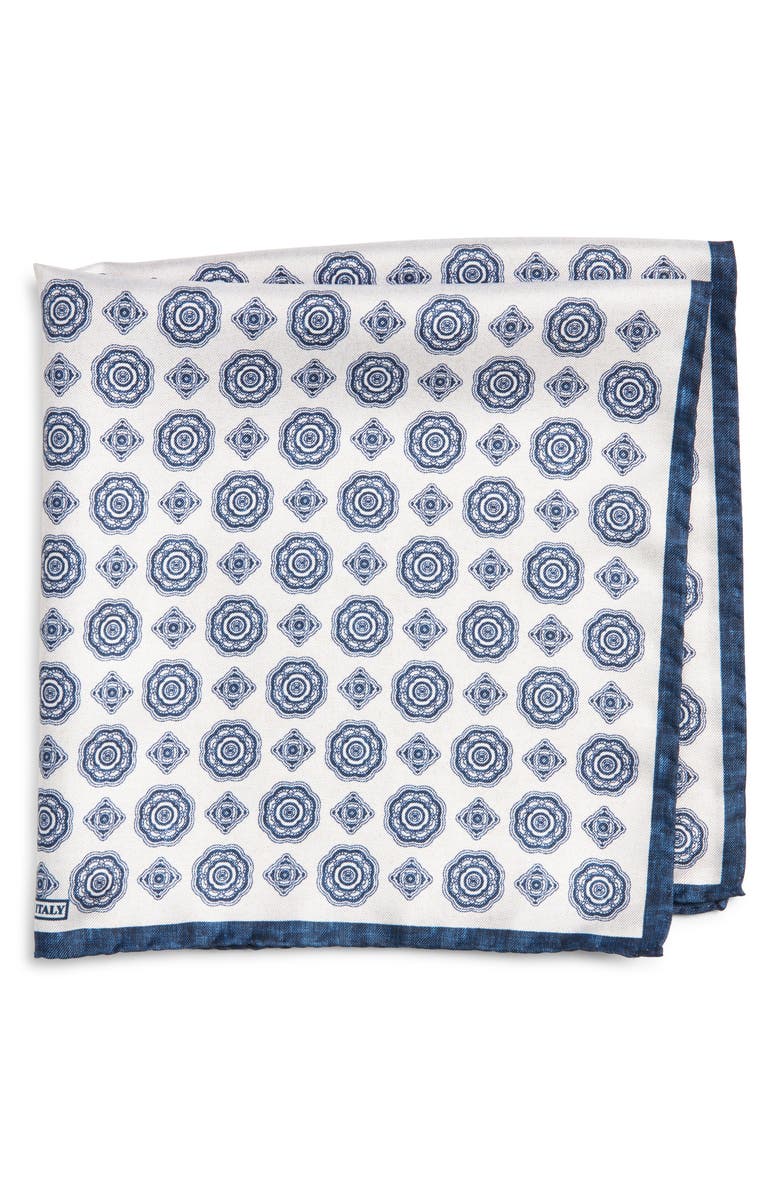 Nordstrom Quadrant Silk Pocket Square, Main, color, 