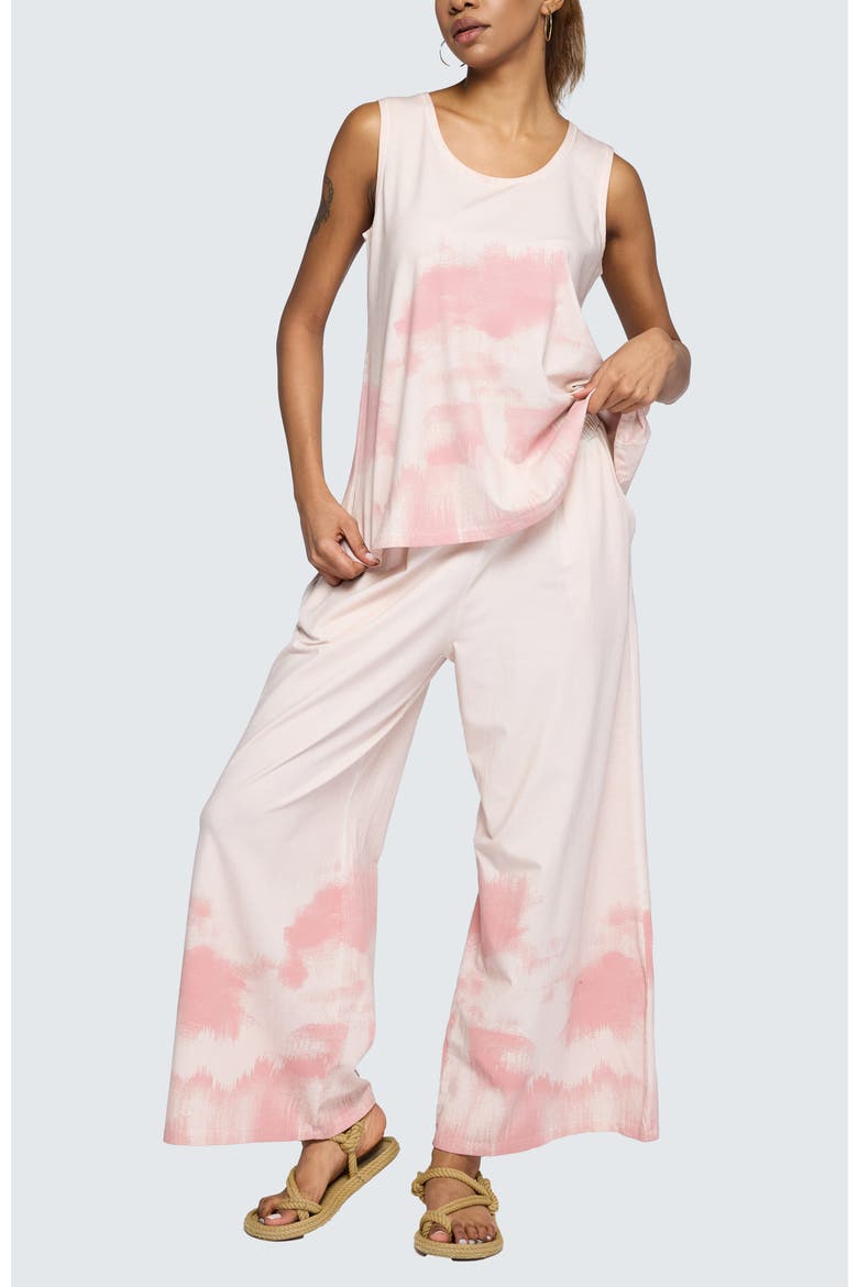 Daris Garment-dyed A-line Pants, Alternate, color, Rose Quartz