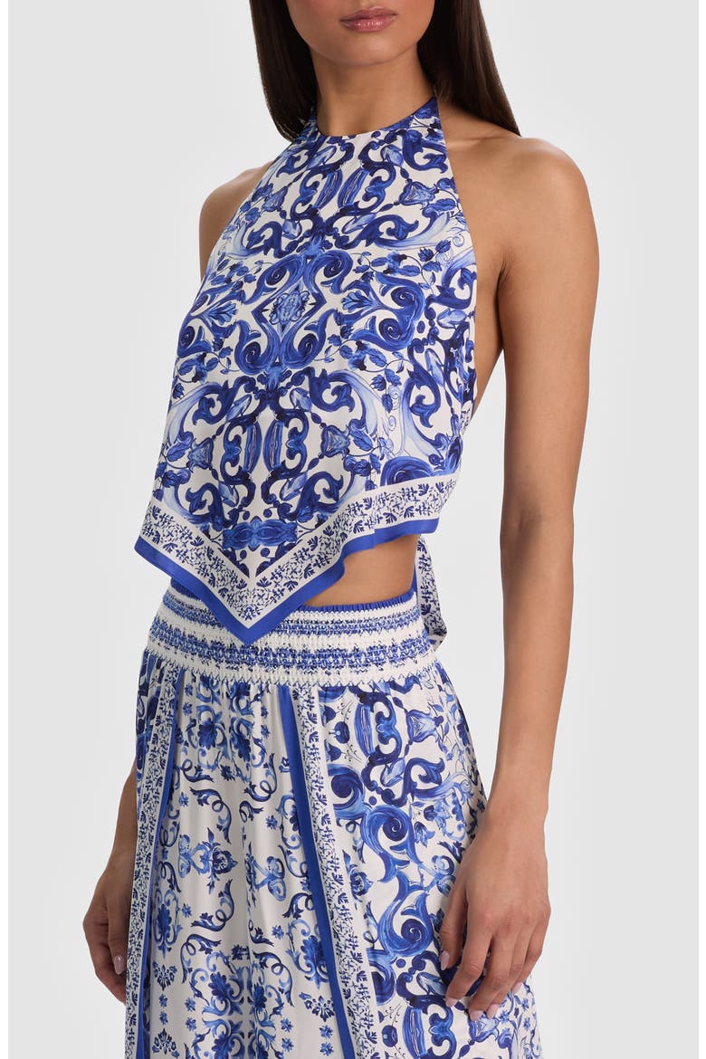 Frenchie Handkerchief Halter Top, Alternate, color, SOLSTICE