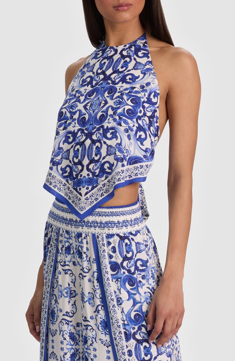 Alice + Olivia Frenchie Handkerchief Halter Top, Alternate, color, 