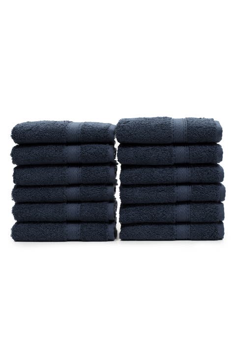 100% Turkish Cotton Sinemis Terry Washcloths - Set of 12