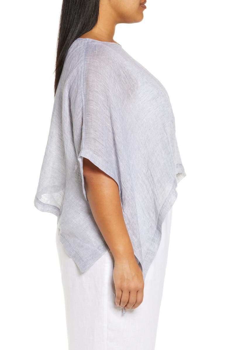 Eileen Fisher Organic Linen Poncho, Alternate, color,