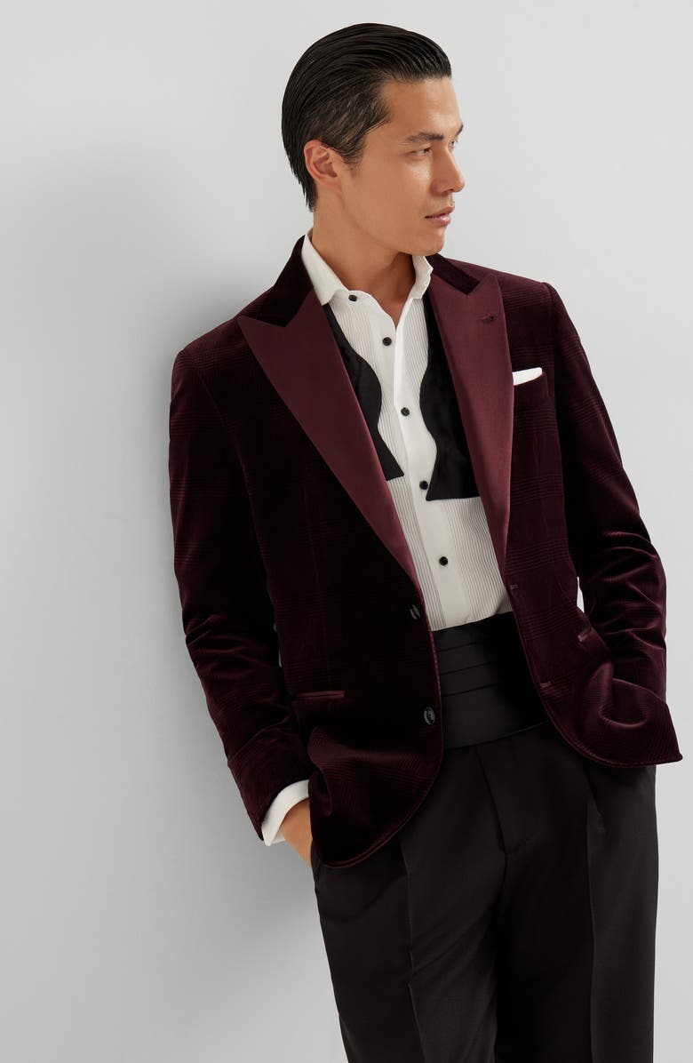 Brunello Cucinelli Tuxedo Jacket, Alternate, color, Amaranth