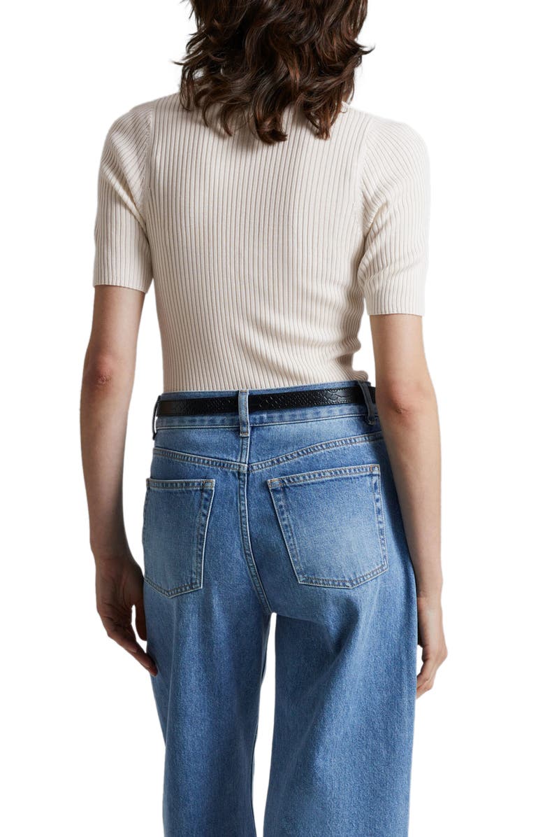 & Other Stories V-Neck Rib Top, Alternate, color, 