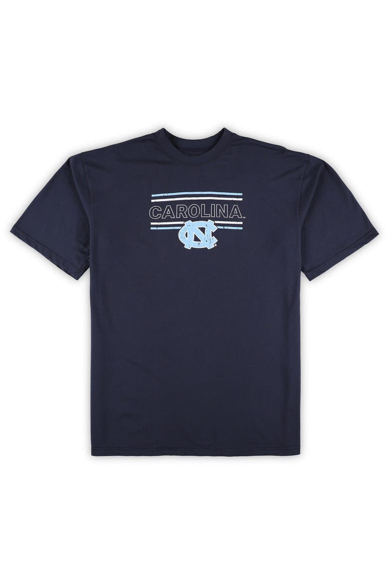 Men's Profile Navy North Carolina Tar Heels Big & Tall 2-Pack T-Shirt & Flannel Pants Set, Alternate, color, Navy