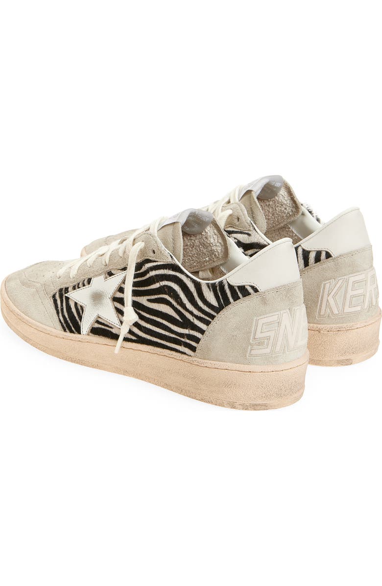 Golden Goose Ball Star Genuine Calf Hair Sneaker, Alternate, color, Zebra