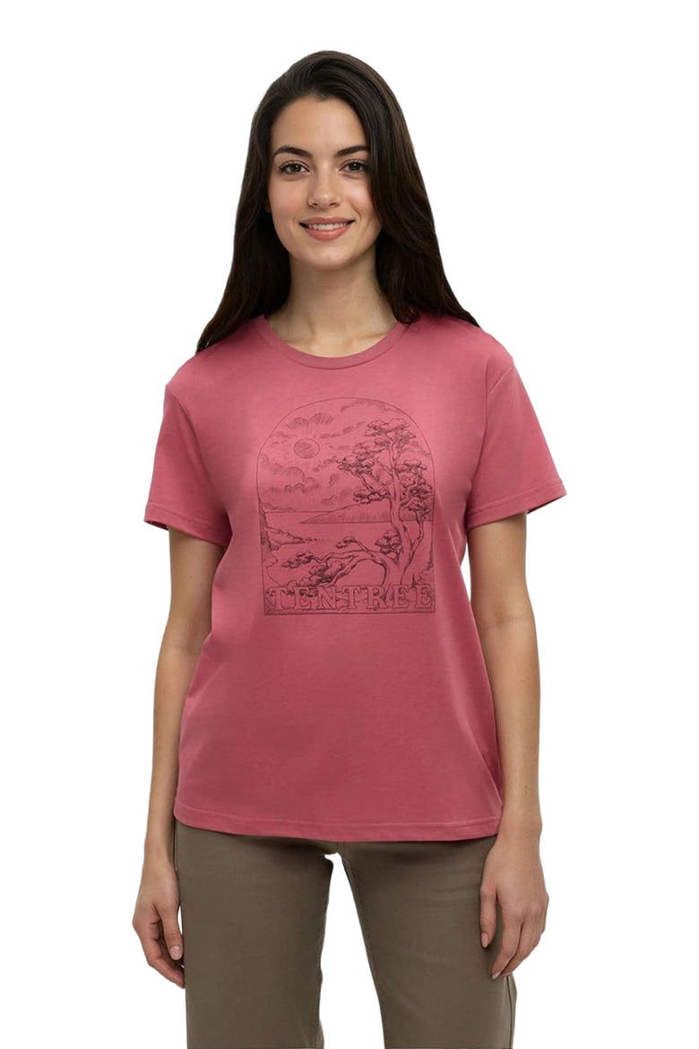 Clifftop T-Shirt, Alternate, color, Rosewood/Graphite