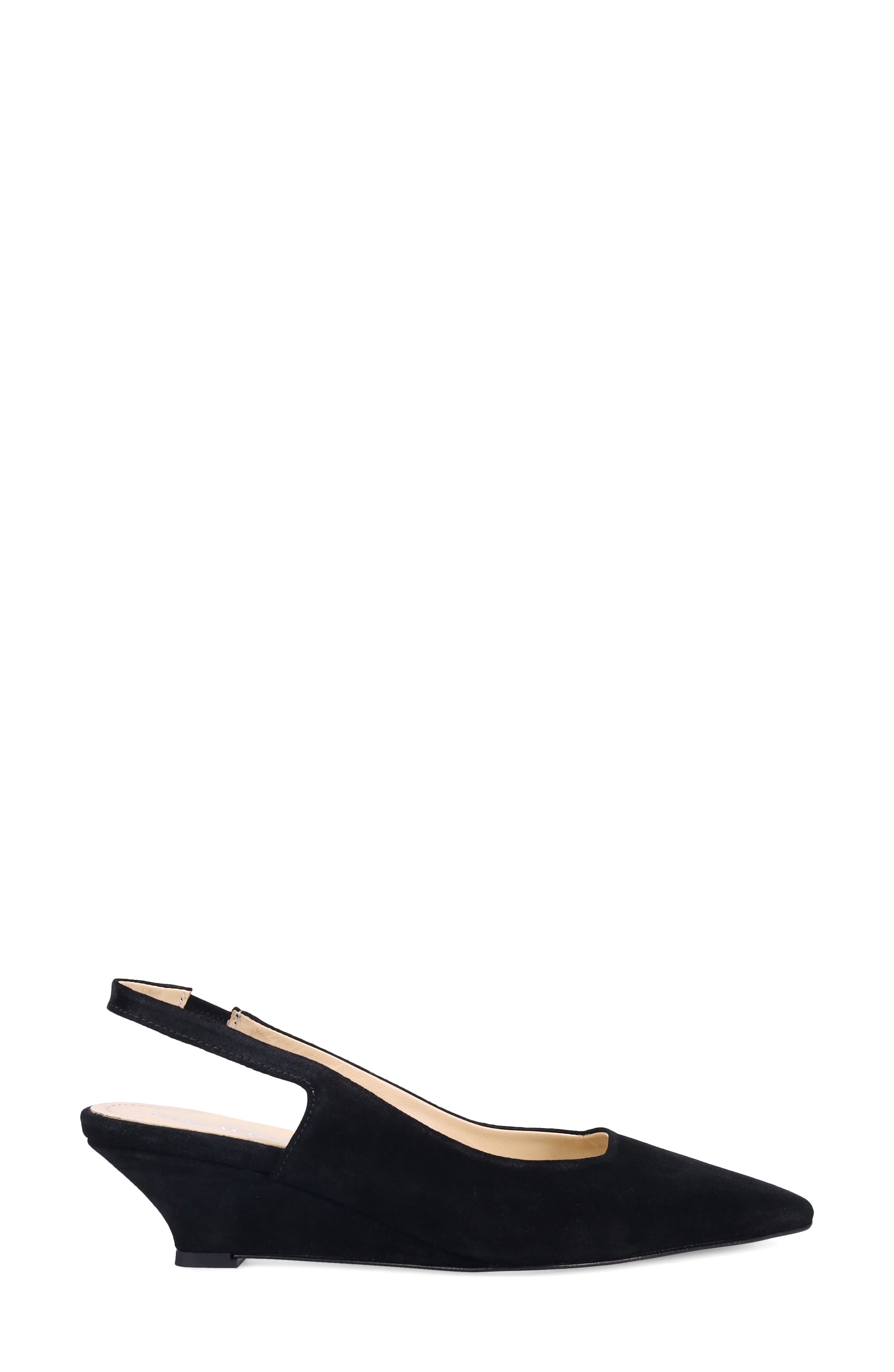 Ron White Bryne Pointed Toe Slingback Pump, Alternate, color, Onyx