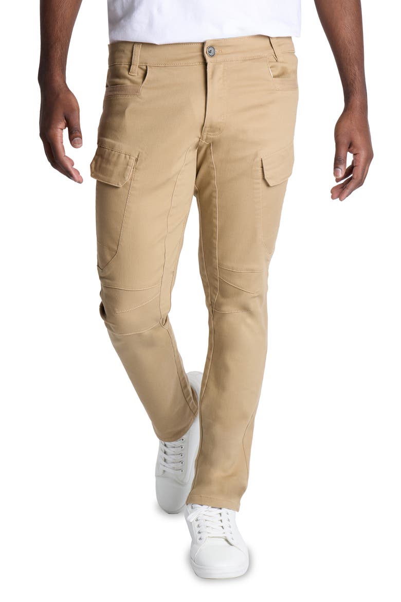 Slim Cargo Pants, Alternate, color, KHAKI