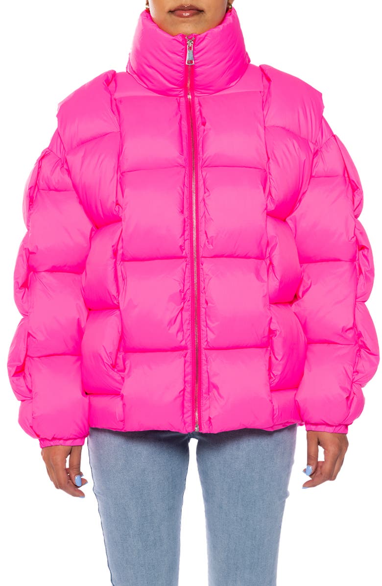 AZALEA WANG Braided Puffer Jacket, Main, color, 