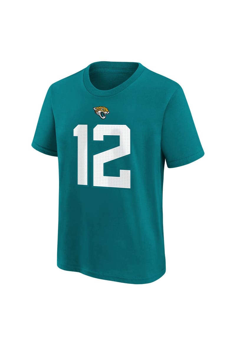 Youth Nike Travis Hunter Teal Jacksonville Jaguars 2025 NFL Draft First Round Pick Name & Number T-Shirt, Alternate, color, Teal