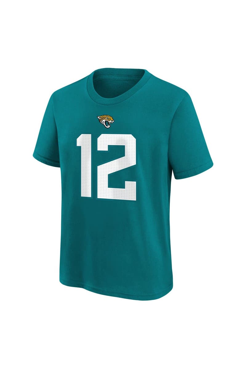 Nike Youth Nike Travis Hunter Teal Jacksonville Jaguars 2025 NFL Draft First Round Pick Name & Number T-Shirt, Alternate, color, Teal