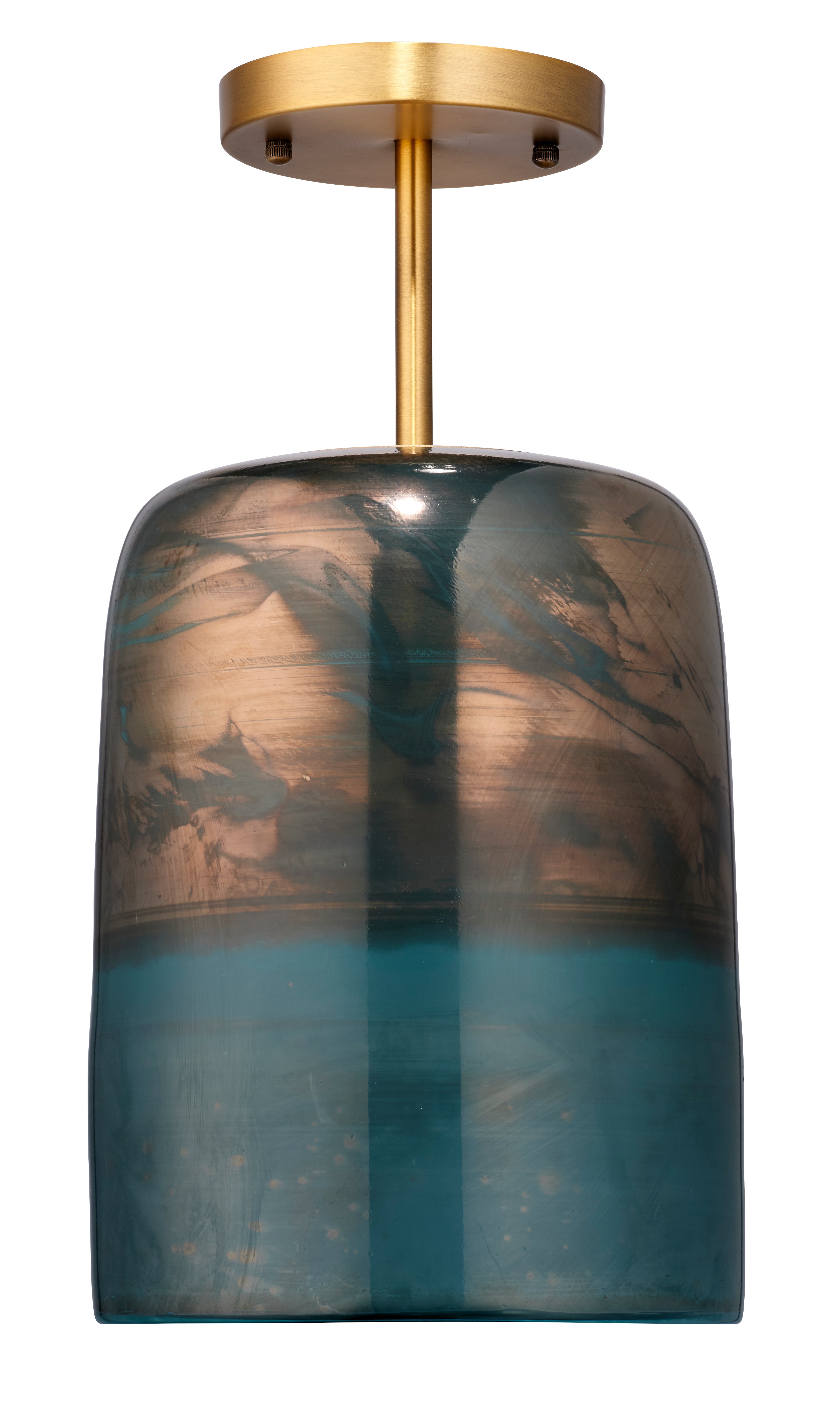 selected Aqua Metallic Glass