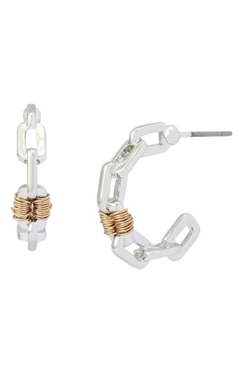 Robert Lee Morris Paper Clip Hoop Earrings In Multi