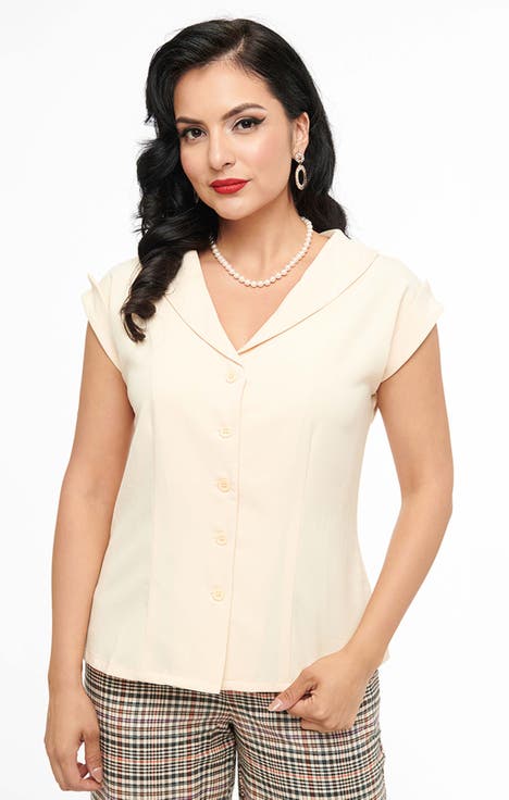 1960s Twill Sleeveless Blouse