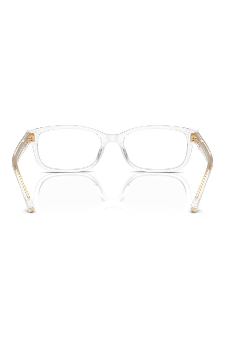 50mm Rectangular Optical Glasses, Alternate, color, TRANSPARENT CLEAR / DEMO LENS