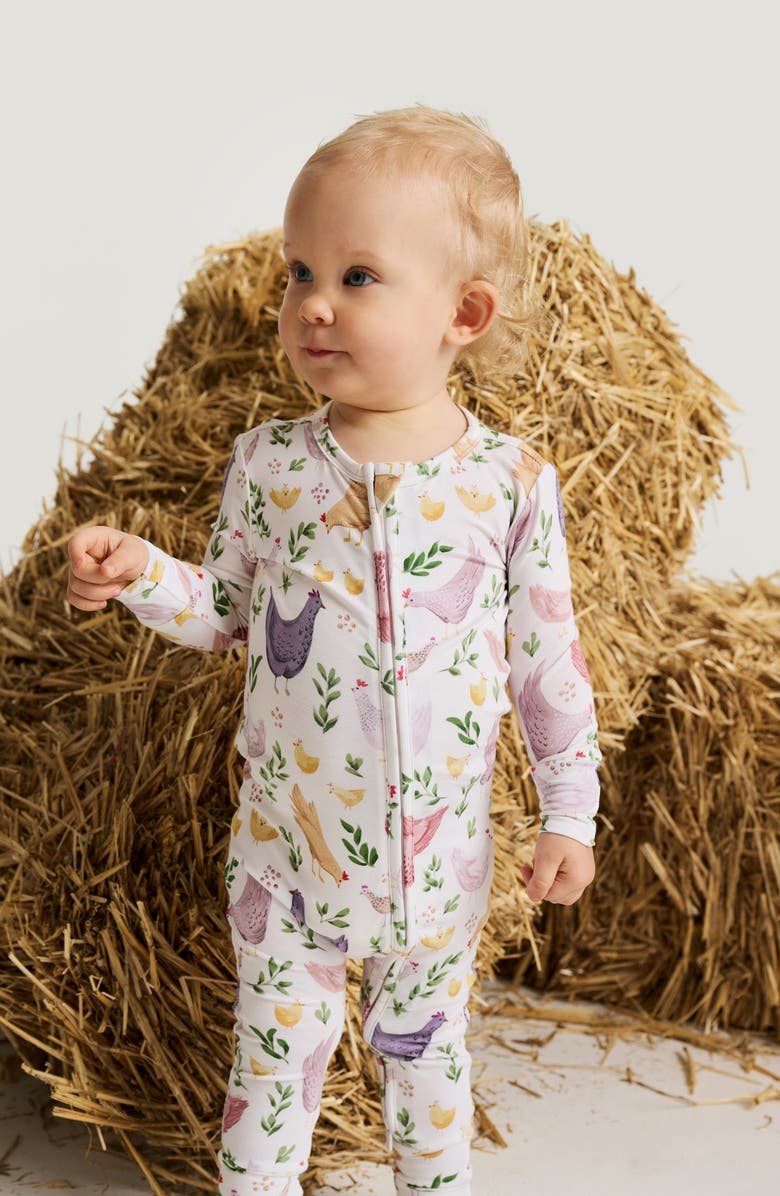 Posh Peanut Fitted Convertible One-Piece Pajamas, Alternate, color, Beige