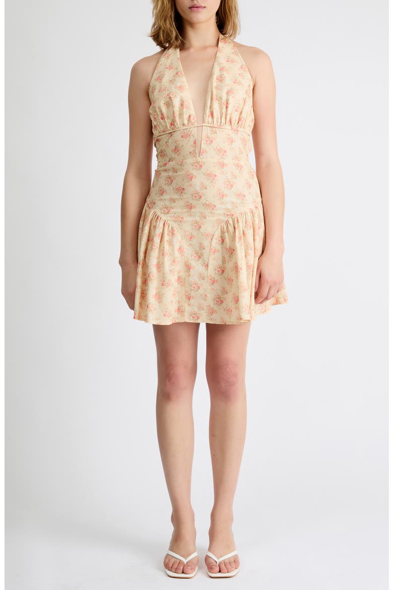 Alice Halter Minidress, Main, color, FLORAL PRINT
