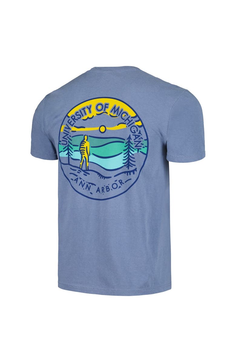 IMAGE ONE Men's Navy Michigan Wolverines Circle Scene Comfort Colors T-Shirt, Alternate, color, 