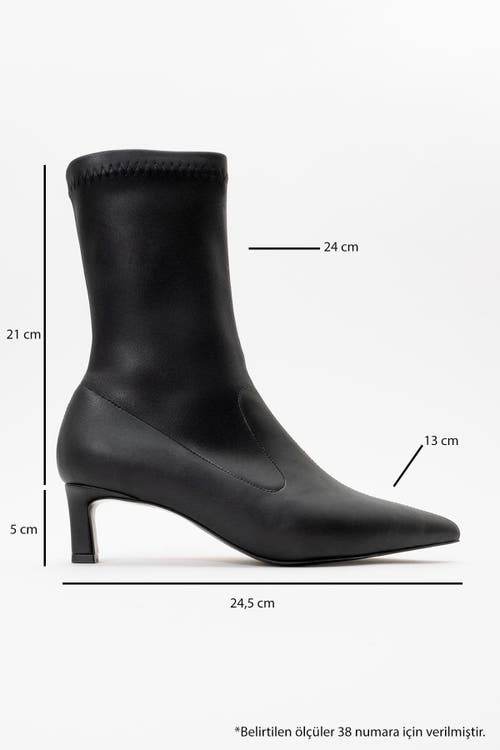 Prologue Shoes Lewin Pointed Toe Stiletto Boot In Black