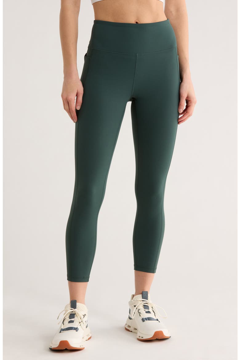 Perform High Waist Pocket 2.0 7/8 Leggings, Main, color, GREEN TIMBER