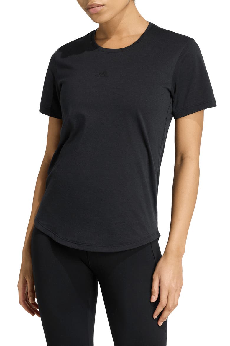 Motion Essentials Performance T-Shirt, Main, color, BLACK