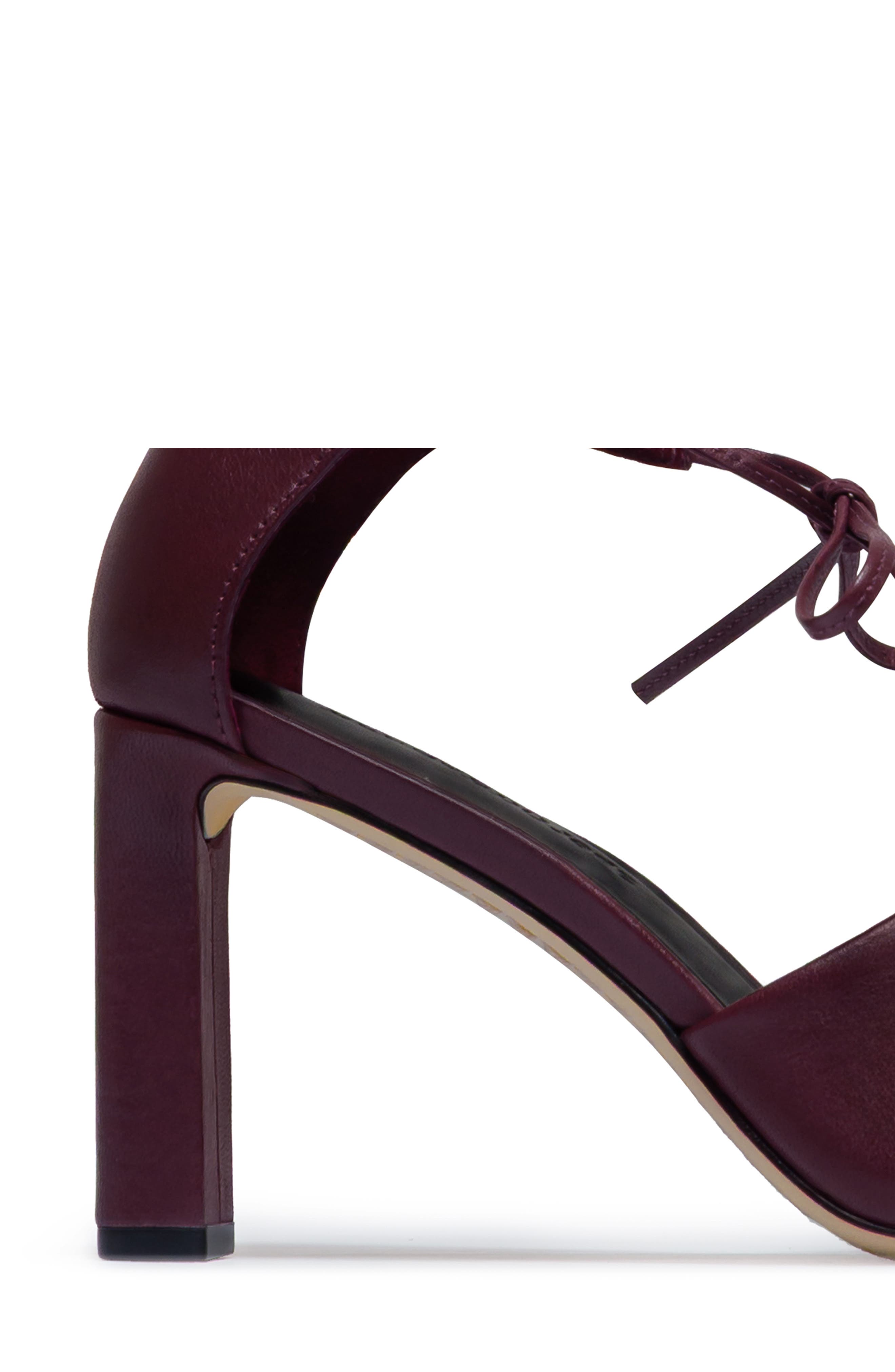 Bernardo Siena Ankle Tie Pointed Toe Pump, Alternate, color, Dark Plum Glove Leather