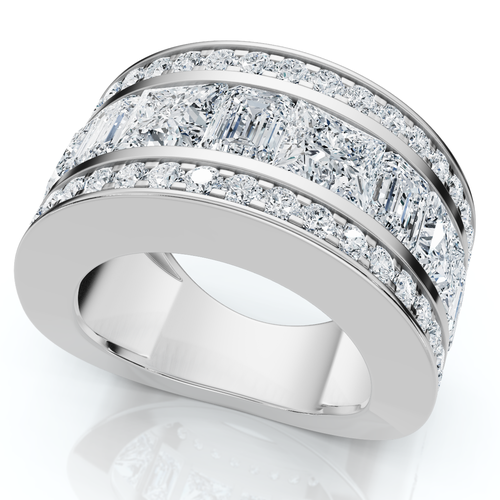 Bliss Diamond 5 3/4ct Bold Diamond Statement Ring 14k Gold Or Platinum Lab Grown In Silver