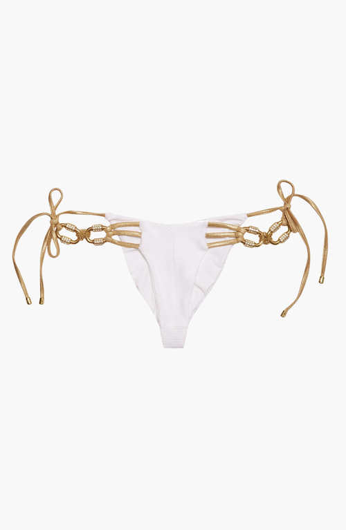 Shop Beach Bunny Swimwear Madagascar Glam Tie Side Bottom In White