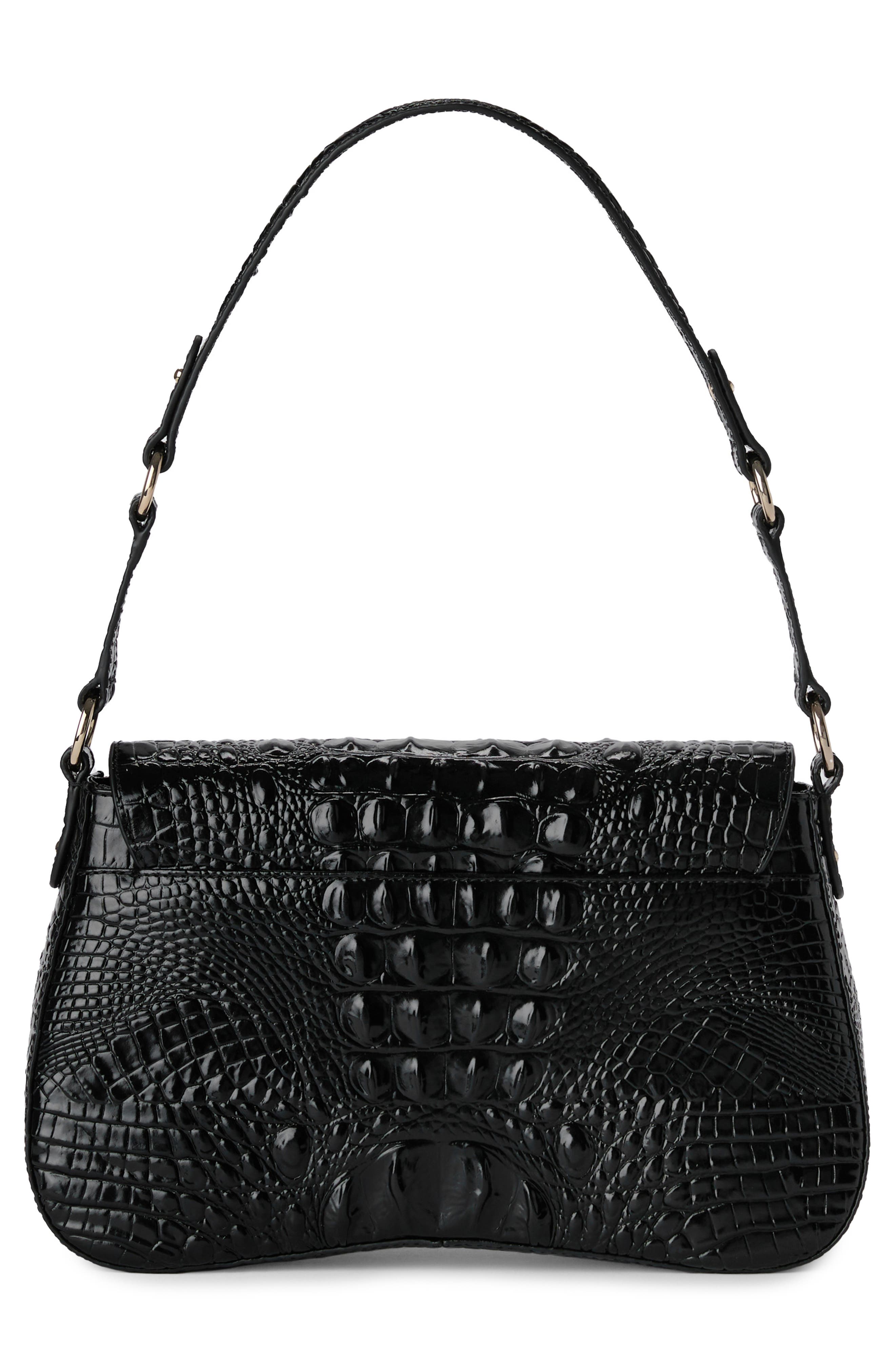 Brahmin Nerida Croc Embossed Leather Shoulder Bag, Alternate, color, 
