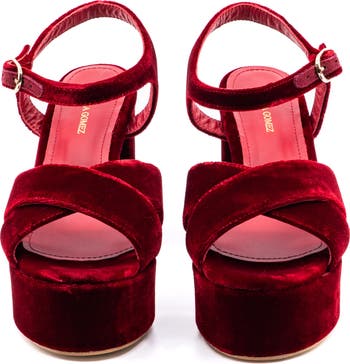 Andrea Gomez Bella Velvet Platform | Nordstrom