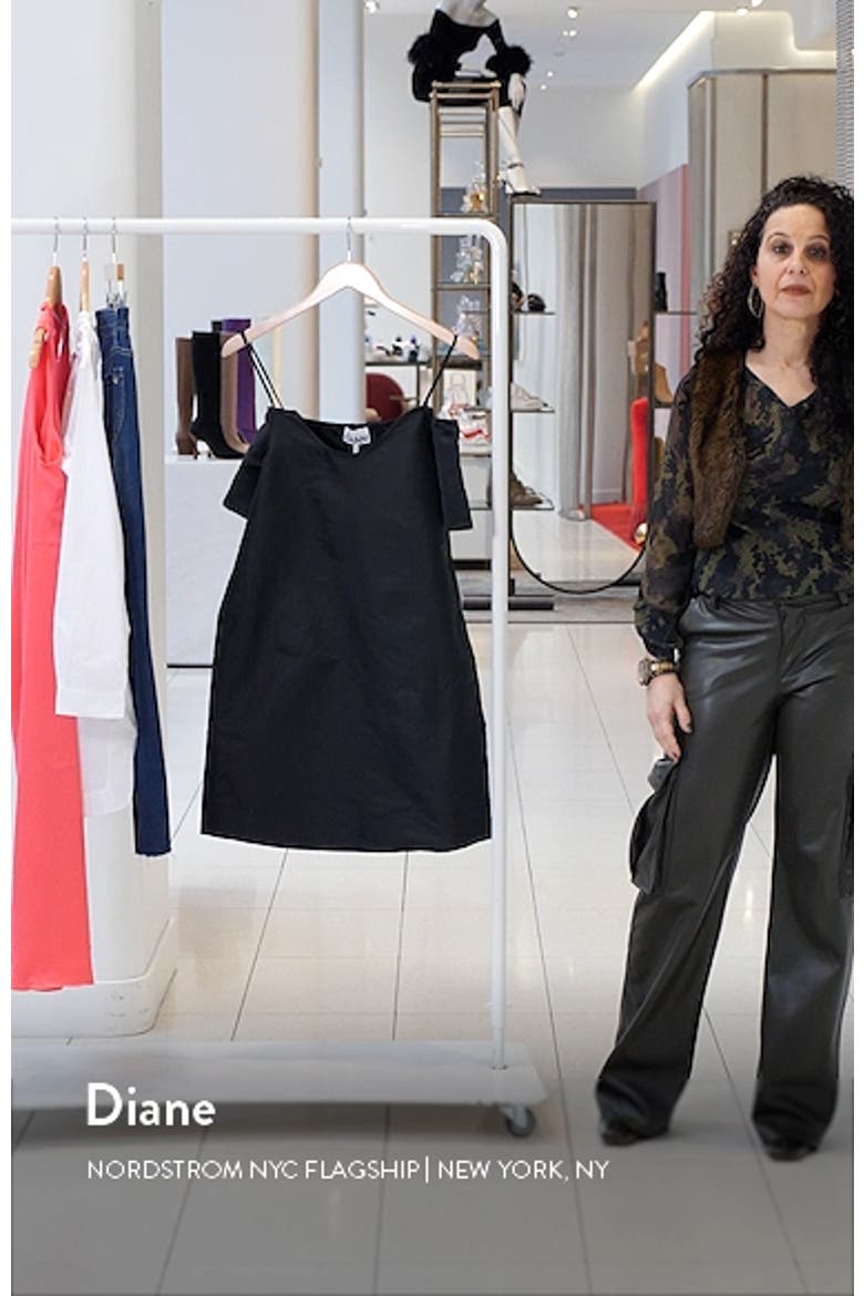 Cold Shoulder Taffeta Trapeze Dress video