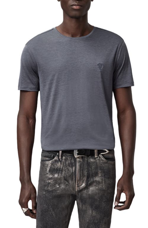 John Varvatos Amato Silk & Cotton T-shirt In Gray