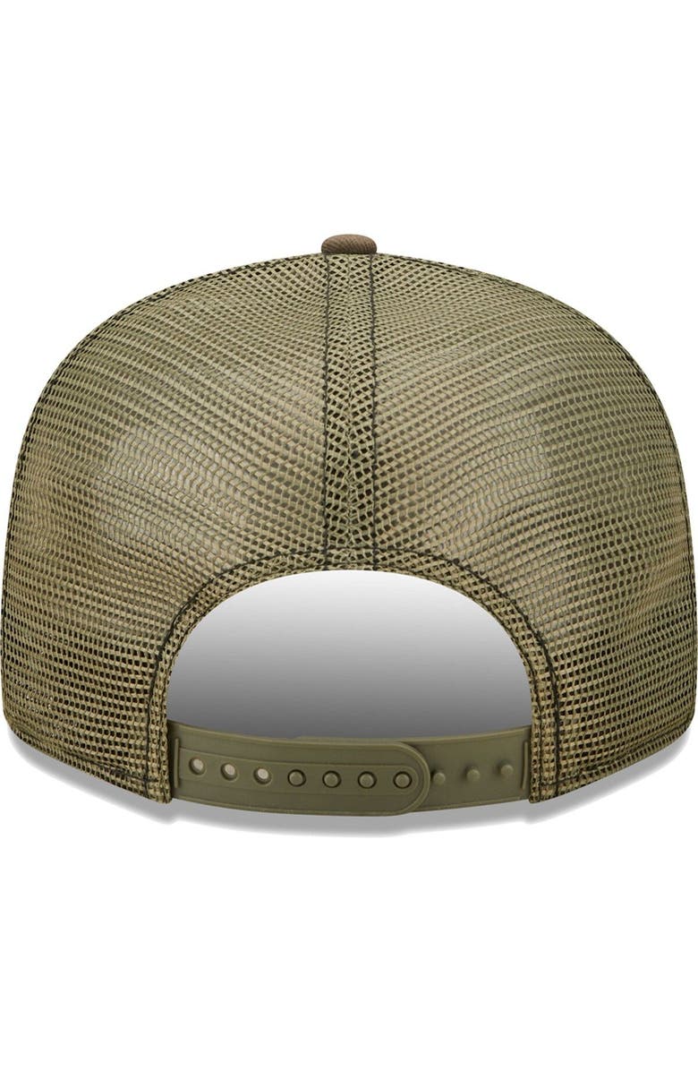 New Era Men's New Era Camo/Olive Denver Broncos Trucker 9FIFTY Snapback Hat, Alternate, color,