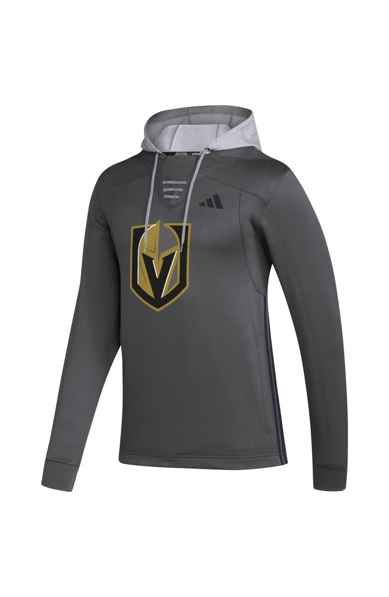 adidas Men's adidas Gray Vegas Golden Knights Refresh Skate Lace AEROREADY Pullover Hoodie, Alternate, color, 