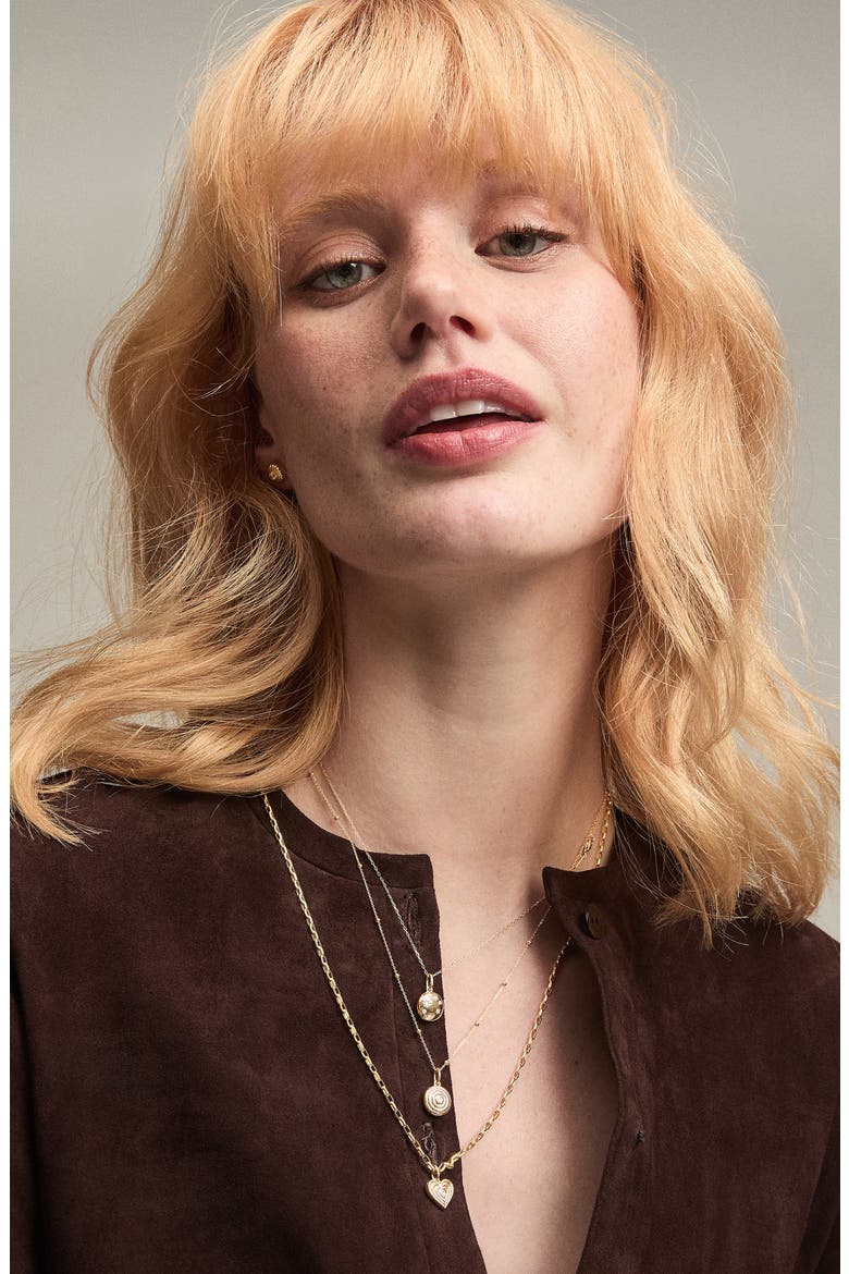 Saturn Chain Necklace, Alternate, color, YELLOW GOLD