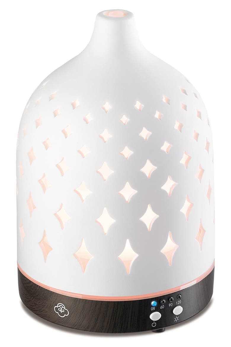 Supernova Electric Aromatherapy Diffuser (Nordstrom Exclusive), Alternate, color, WHITE/DK WOOD