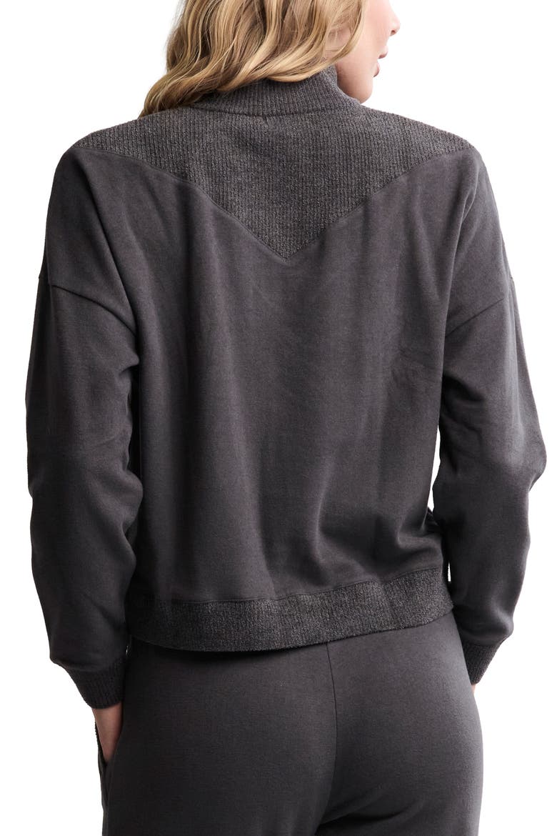 CozyChic® Ultra Lite® Rib Quarter Zip, Alternate, color, CARBON