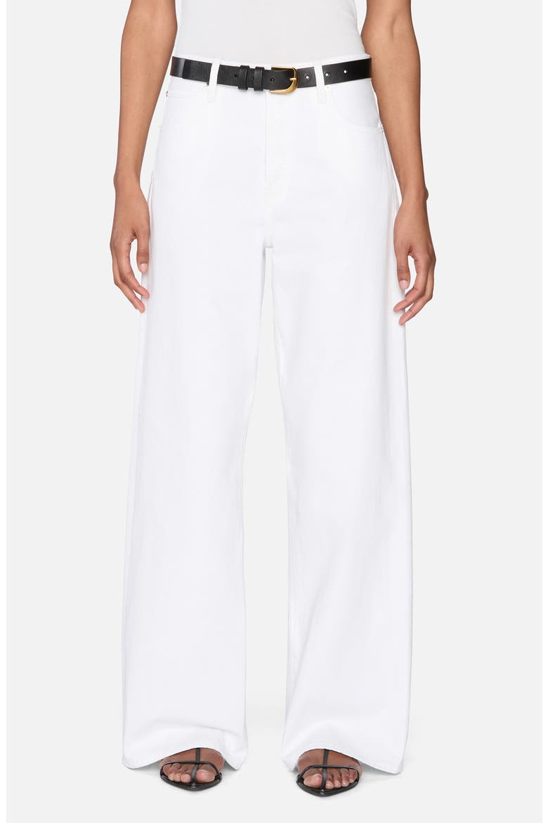 The Loose High Waist Wide Leg Jeans, Main, color, WHITE