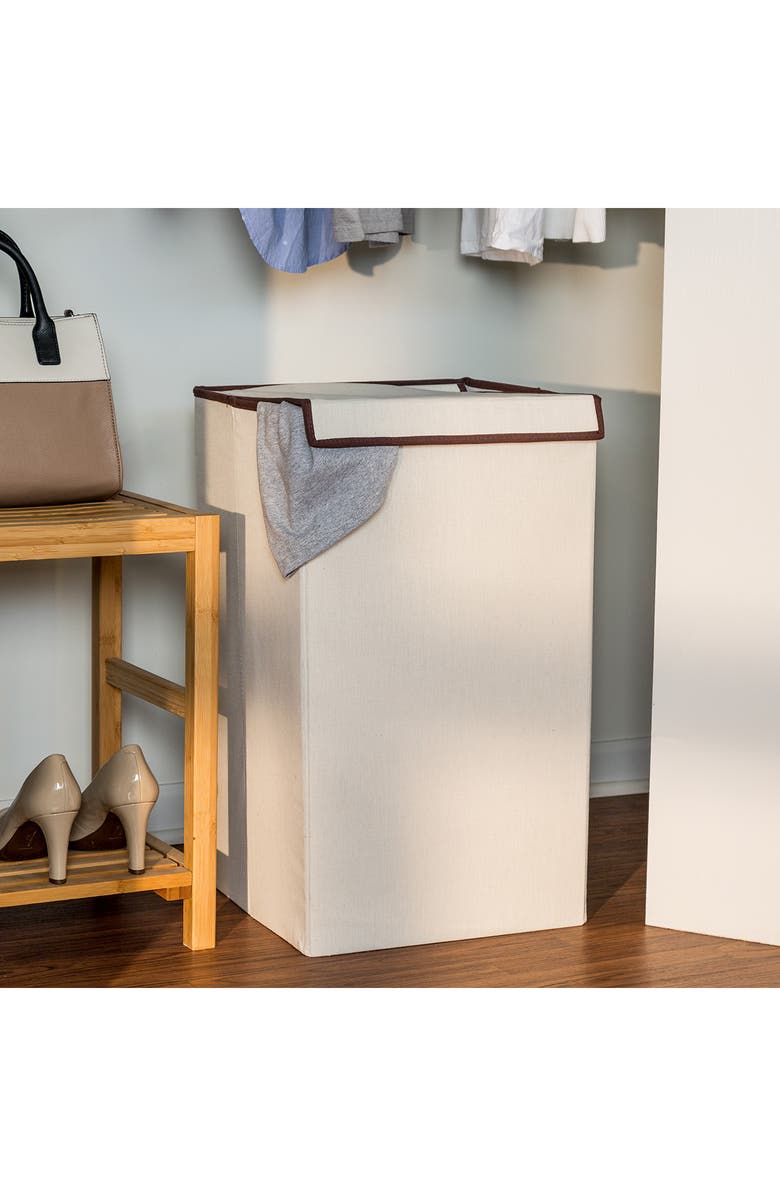 HONEY-CAN-DO Collapsible Square Hamper, Alternate, color, 