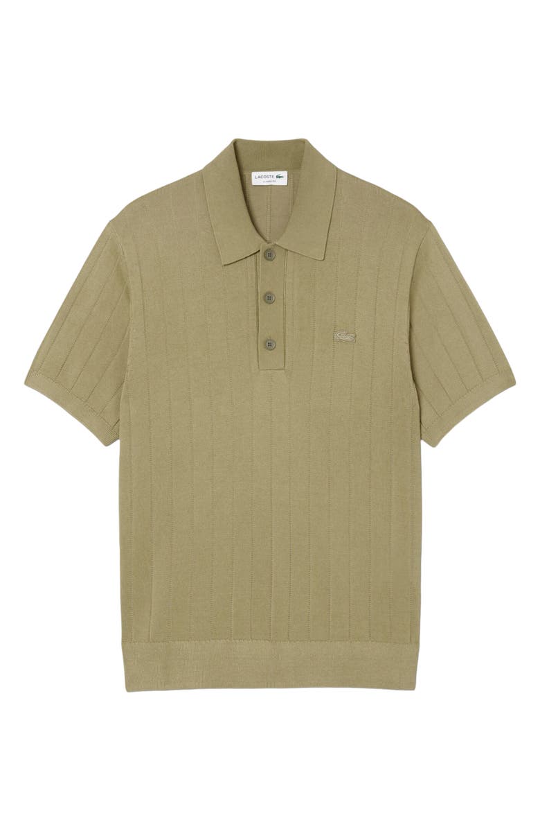 Lacoste Classic Fit Rib Polo, Alternate, color, Olive