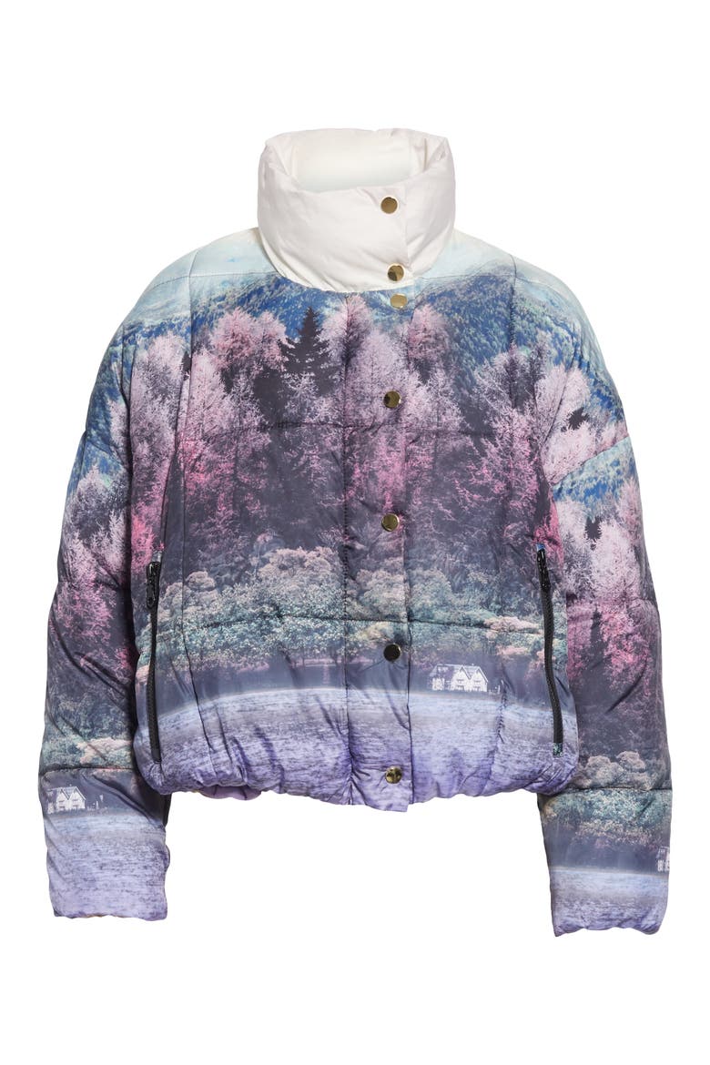Brietta Graphic Puffer Jacket, Alternate, color, WONDERLAND