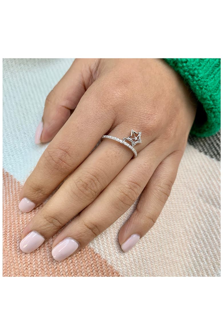 Dreamer Lucky Star Diamond Charm Ring - 0.13ct., Alternate, color, SILVER