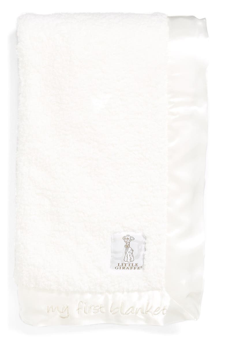 My First Blanket Chenille Blanket, Main, color, WHITE