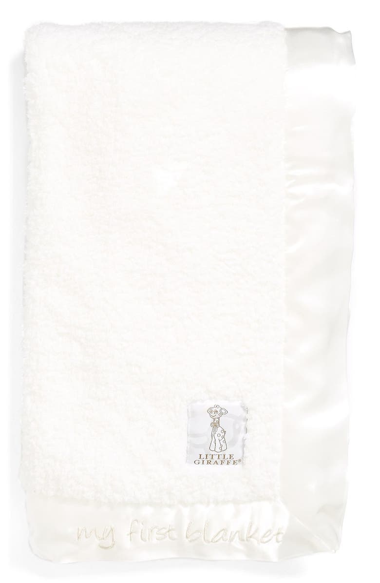 Little Giraffe My First Blanket Chenille Blanket, Main, color, 